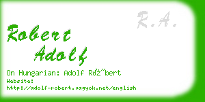 robert adolf business card